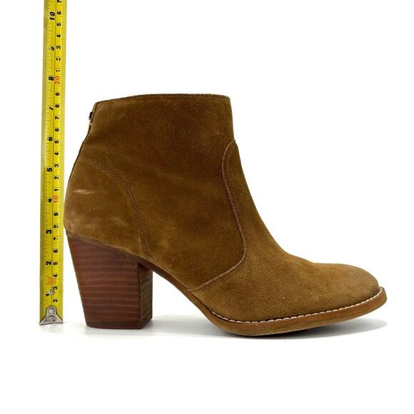 Sam Edelman Mari Women Brown Ankle Boot Sz 9.5 Suede Cuban Heel Cushioned Bootie - Picture 8 of 15